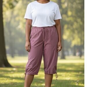 Vintage 1985 Blair 2X Pink Capris with drawstrings